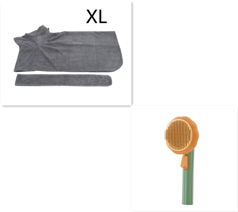 Self Cleaning Cat Brush Handheld Stainless Steel Slicker Brush for Pet Hair Removal