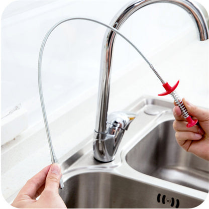 60CM Sewer Dredger Spring Pipe Drain Hair Clog Remover Cleaning Tool for Kitchen Sink Bathroom