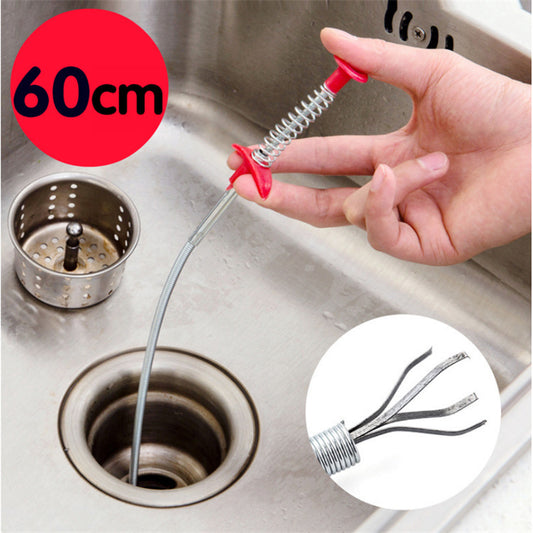 60CM Sewer Dredger Spring Pipe Drain Hair Clog Remover Cleaning Tool for Kitchen Sink Bathroom