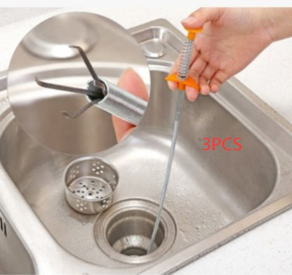 60CM Sewer Dredger Spring Pipe Drain Hair Clog Remover Cleaning Tool for Kitchen Sink Bathroom