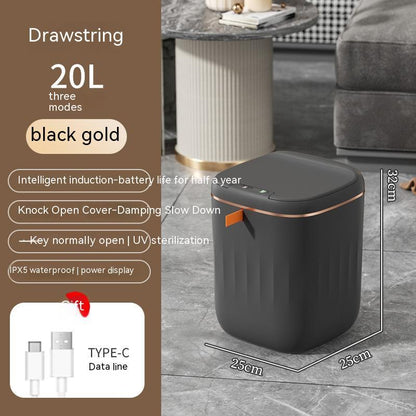 Smart Sensor Trash Can with Lid – Automatic Touchless Waste Bin for Kitchen & Bathroom