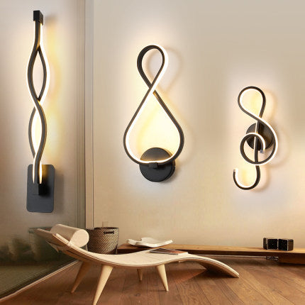 Nordic Minimalist LED Wall Lamp for Modern Bedroom & Living Room