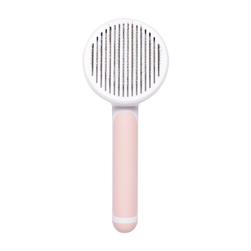 Self Cleaning Cat Brush Handheld Stainless Steel Slicker Brush for Pet Hair Removal