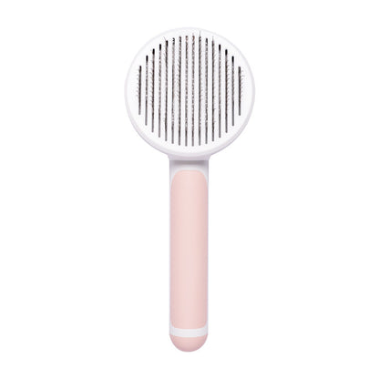Self Cleaning Cat Brush Handheld Stainless Steel Slicker Brush for Pet Hair Removal