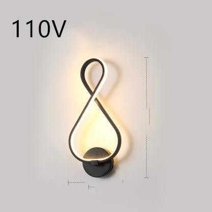 Nordic Minimalist LED Wall Lamp for Modern Bedroom & Living Room