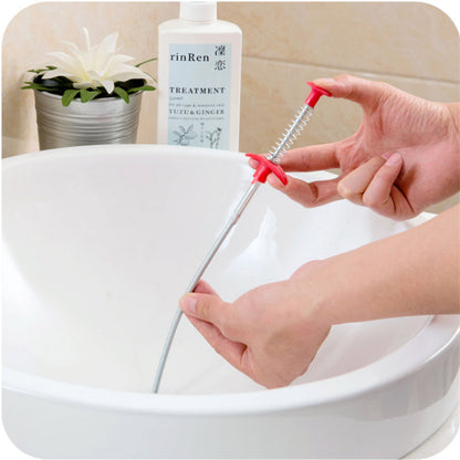60CM Sewer Dredger Spring Pipe Drain Hair Clog Remover Cleaning Tool for Kitchen Sink Bathroom