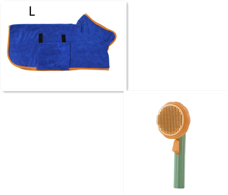 Self Cleaning Cat Brush Handheld Stainless Steel Slicker Brush for Pet Hair Removal