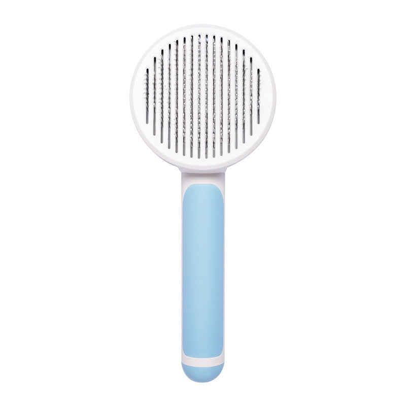 Self Cleaning Cat Brush Handheld Stainless Steel Slicker Brush for Pet Hair Removal