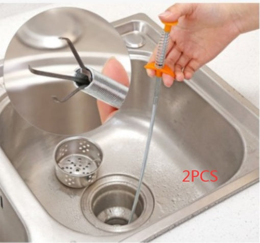 60CM Sewer Dredger Spring Pipe Drain Hair Clog Remover Cleaning Tool for Kitchen Sink Bathroom