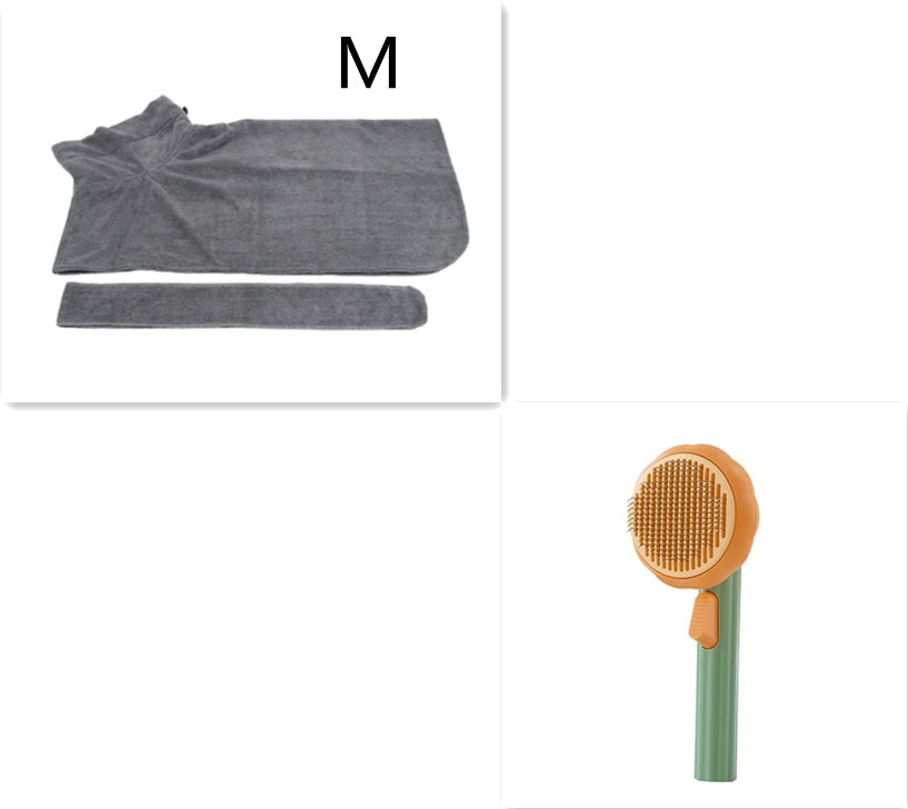 Self Cleaning Cat Brush Handheld Stainless Steel Slicker Brush for Pet Hair Removal