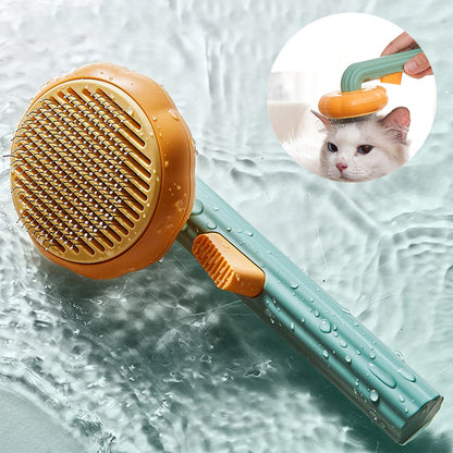Self Cleaning Cat Brush Handheld Stainless Steel Slicker Brush for Pet Hair Removal