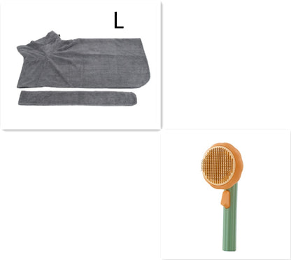 Self Cleaning Cat Brush Handheld Stainless Steel Slicker Brush for Pet Hair Removal