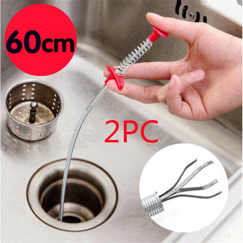 60CM Sewer Dredger Spring Pipe Drain Hair Clog Remover Cleaning Tool for Kitchen Sink Bathroom