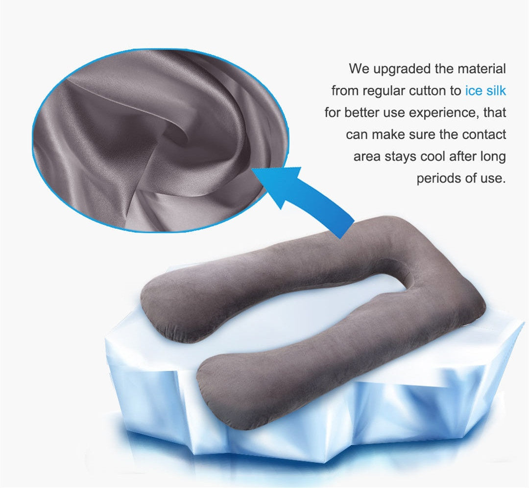 Cooling U-Shaped Pregnancy Pillow Full Body Support for Maternity Sleeping