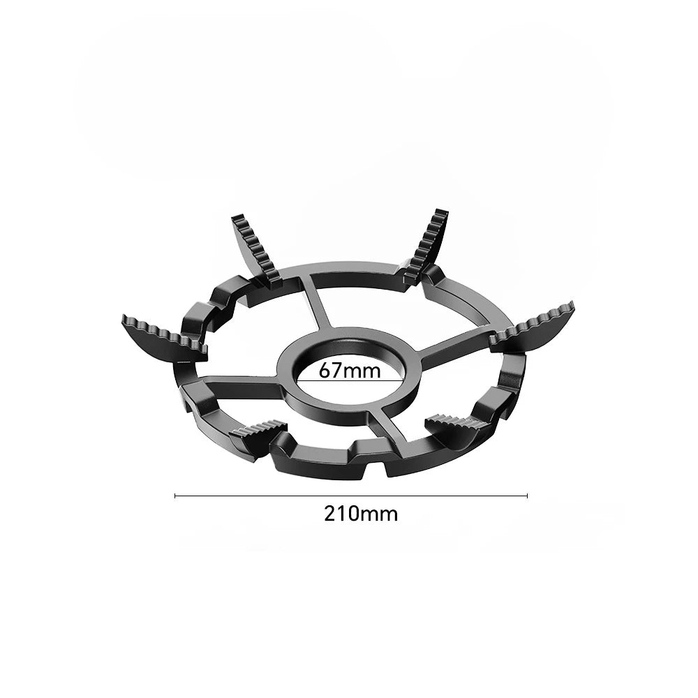 Cast Iron Wok Support Pot Rack Anti Slip Sturdy Easy to Install Stovetop Stand Replacement Part for Cooking Household