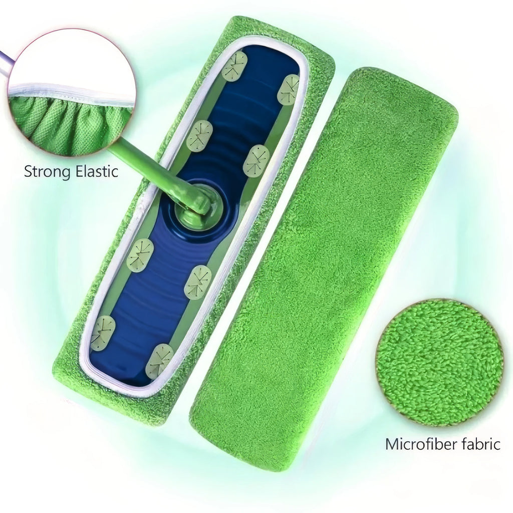3 Piece Reusable Green/white/gray Mop Cloth, Suitable for Sweeping Mops, Dry and Wet Dual-use Multi Surface Floor Cleaning