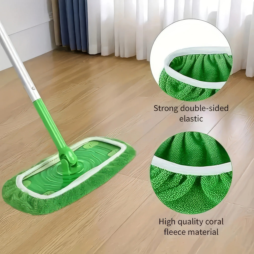 16 Green/white/gray Mop Replacement Pads, Washable and Durable Mop, Reusable and Easy To Clean, Back To School Supplies