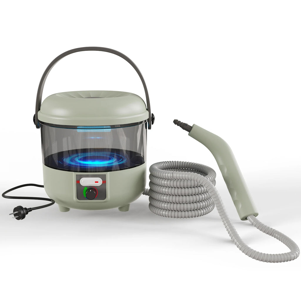 2500W Powerful Handheld Steam Cleaner with 6 Brush Heads - 45 Mins Runtime, 110V Multiuse Steamer for Deep Cleaning Upholstery,