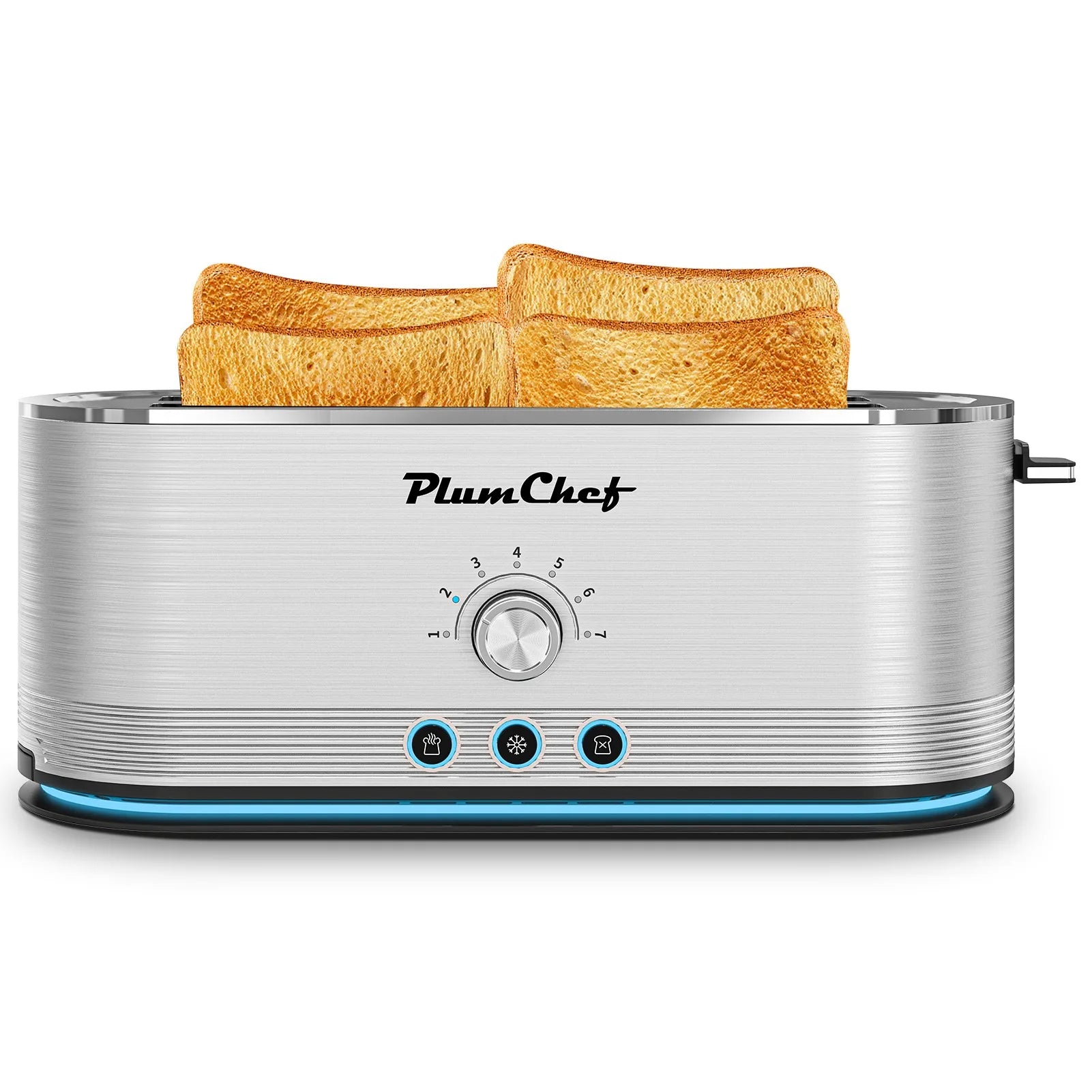 Plum Chef 4-Slice Stainless Steel Toaster