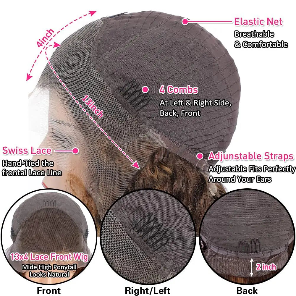 P4/27 Highlight Wig Human Hair Deep Wave 13x4 Hd Lace Frontal Wig 5x5 Water Wave Wigs Curly Colored Lace Front Wig