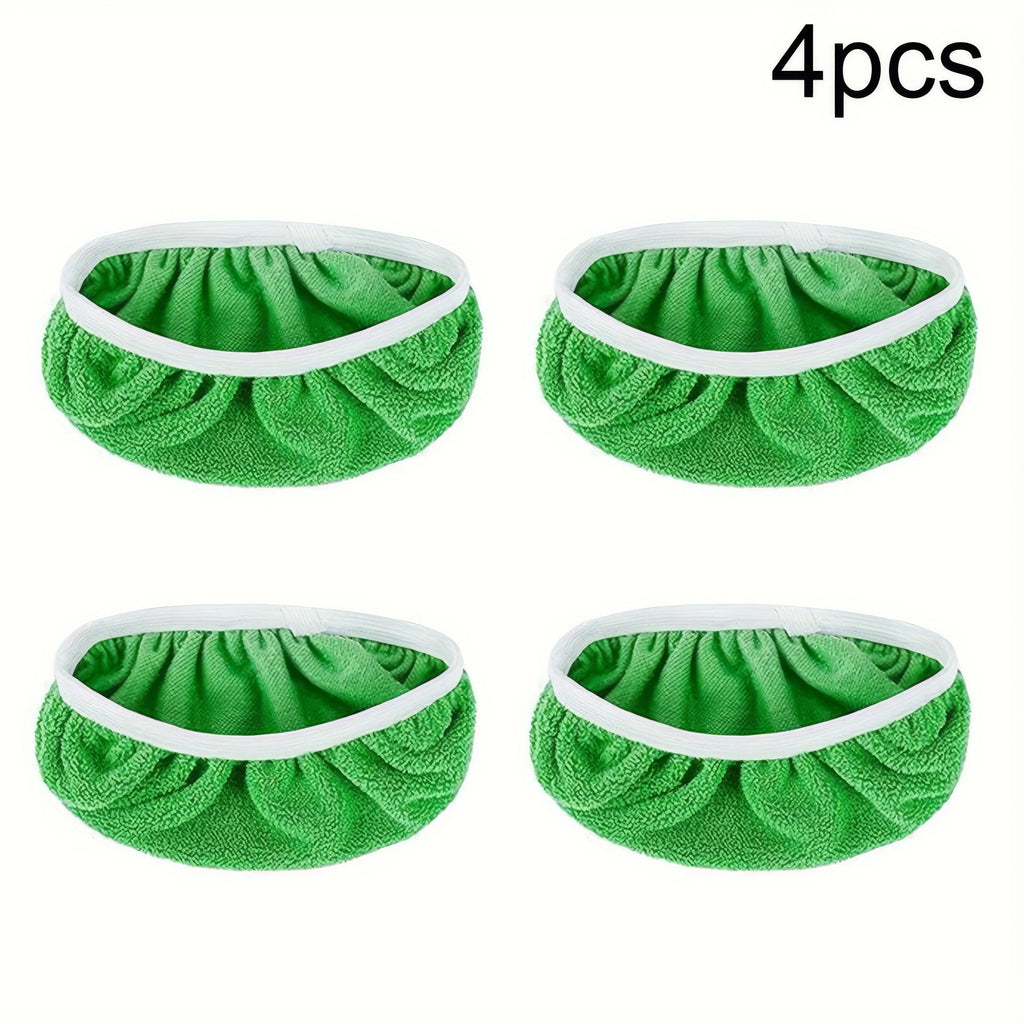 4 Green/white/gray Mop Cloths, Anti Mold and Easy To Clean, Highly Absorbent, Essential for Home Cleaning