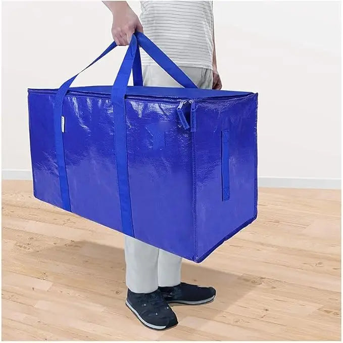 6 Pack Extra Large Moving Bags Heavy Duty with Zippers & Carrying Handles, Durable Storage Bags Moving Boxes for Closet Organize
