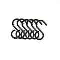 3/6pcs S-shaped hooks with soft buckle, heavy-duty TPE plastic wall hooks, rust-proof multipurpose hangers for kitchen, bathroom