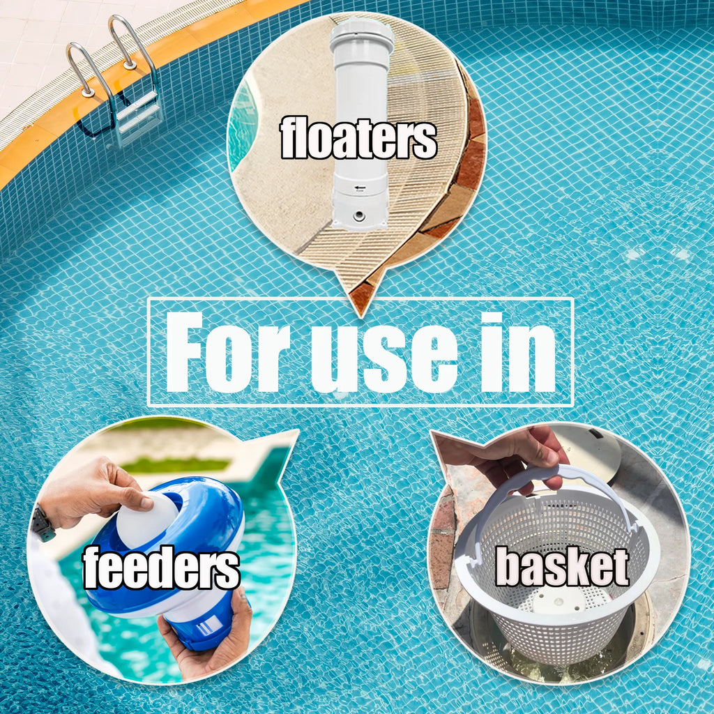50LB 3Inch Chlorine Tablets For Swimming Pools, Swimming Pool Water Purifier Dose Tablet Chlorine, Stabilized Chlorine Tablets