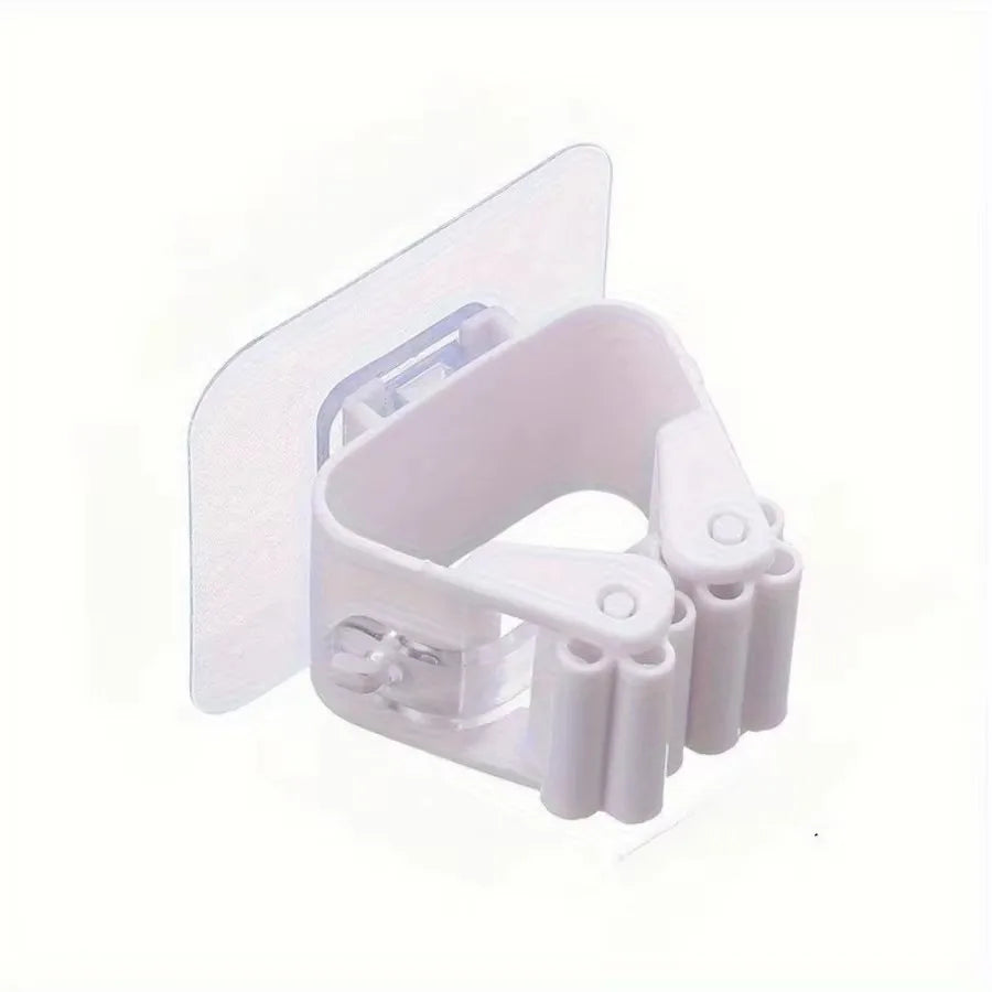 4 pieces of non perforated anti slip mop holder, waterproof and moisture-proof in the bathroom, suitable for use in the bathroom