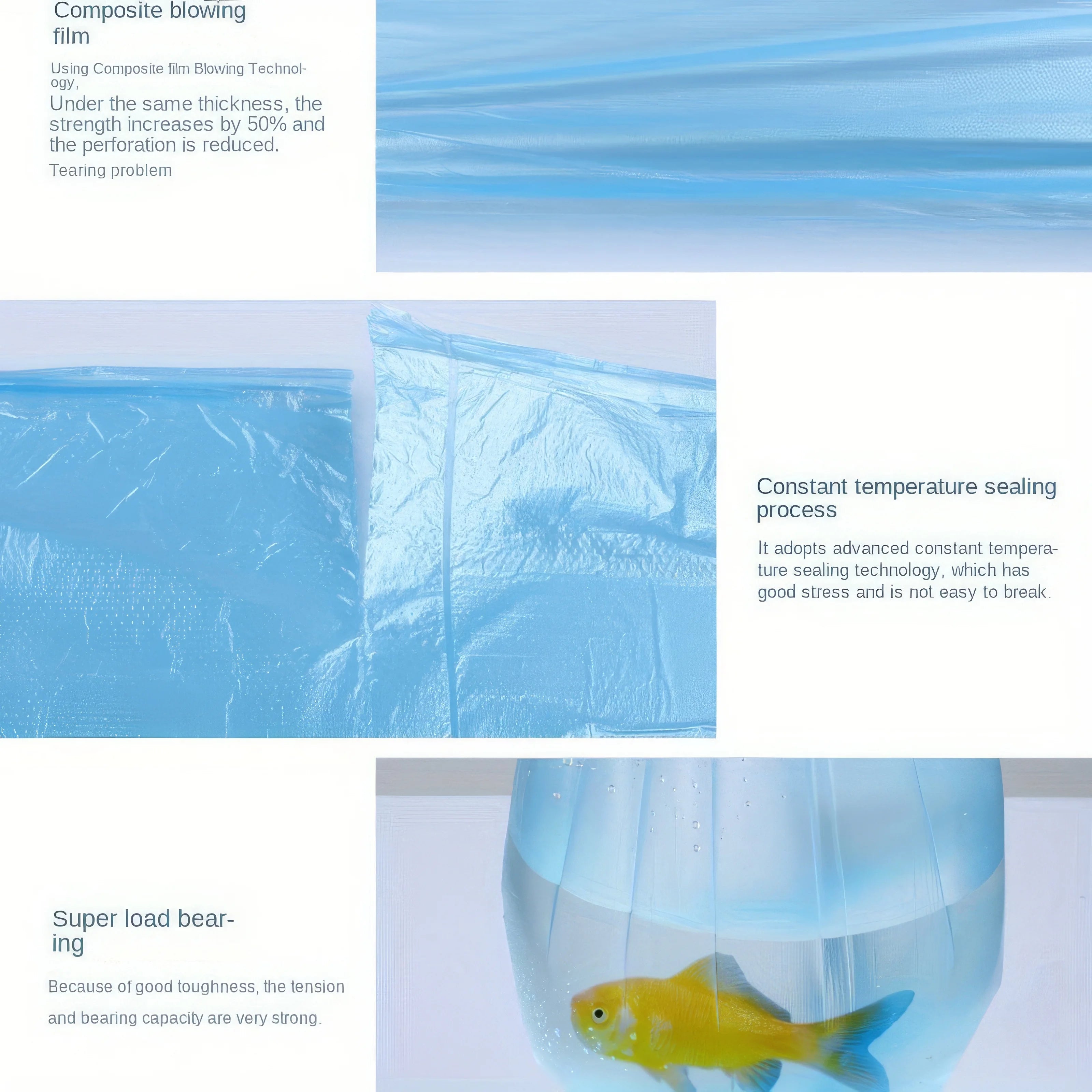 300-Pack Heavy-Duty Blue Trash Bags – Extra Thick Leak & Tear-Proof for Household Kitchen Cleanup