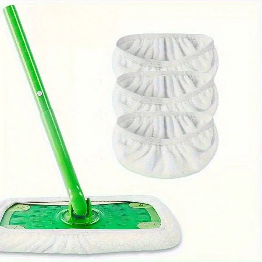 3 Piece Reusable Green/white/gray Mop Cloth, Suitable for Sweeping Mops, Dry and Wet Dual-use Multi Surface Floor Cleaning
