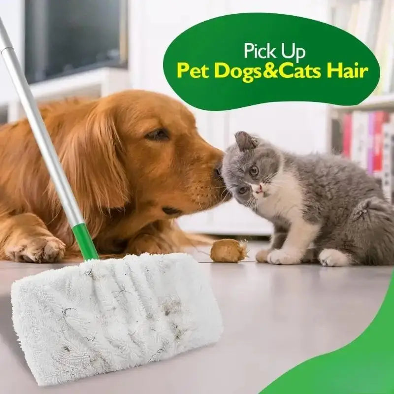 4 pieces of green, white, and gray mop cloths with strong water absorption, suitable for multiple scenarios