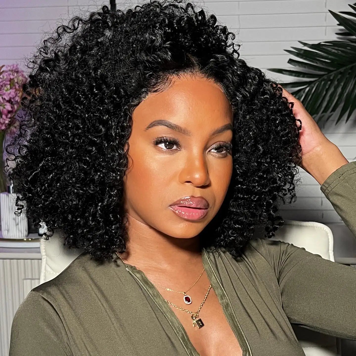 Luxury Curly Short Bob Wigs Human Hair Lace Front Wig for Black Women Water Wave Deep Curly 13X4 Hd Transparent Lace Frontal Wig