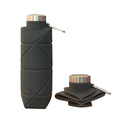 700ML Collapsible Water Bottle Leakproof Valve Reusable Silicone Foldable Travel Water Bottle for Gym Camping Hiking Travel