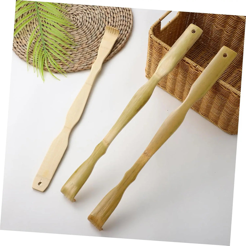 3-Pack 18.3-Inch Extended Bamboo Back Scratchers - Natural Material, Comfortable Massage Tool, Unique Gift Option