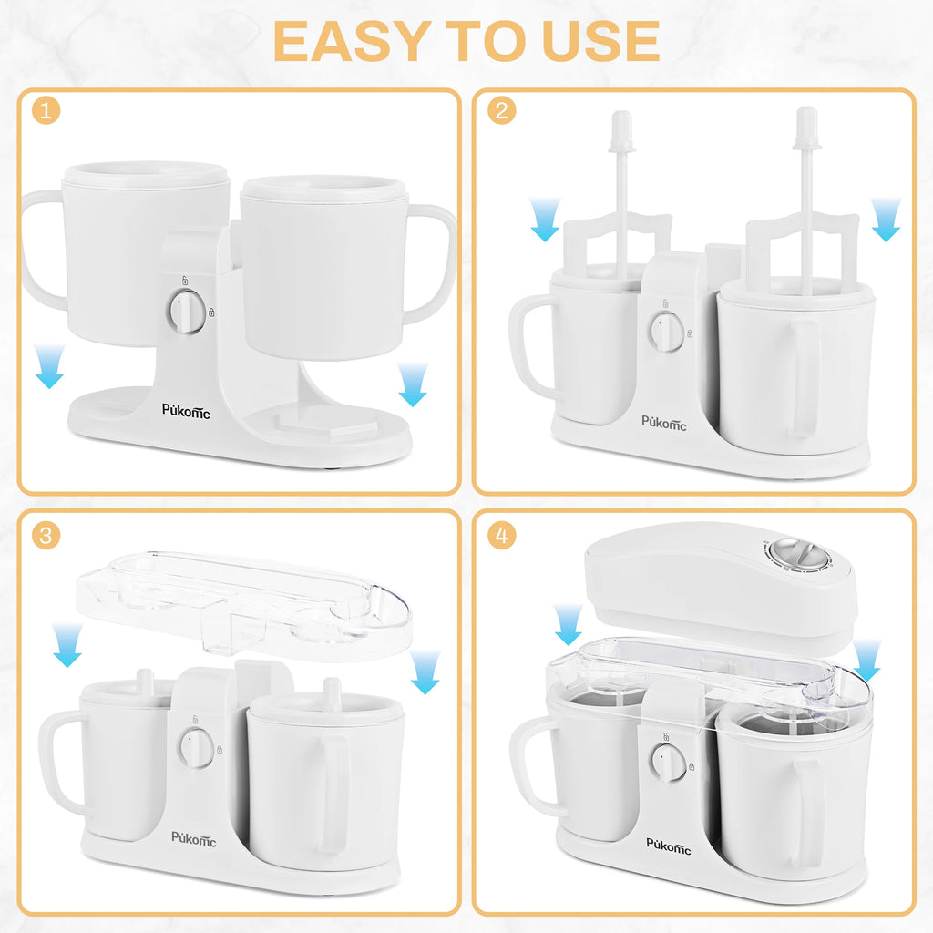 Suslas Dual Bowl Automatic Ice Cream Machine 500ml 120V US Plug Home DIY Ice Cream Maker