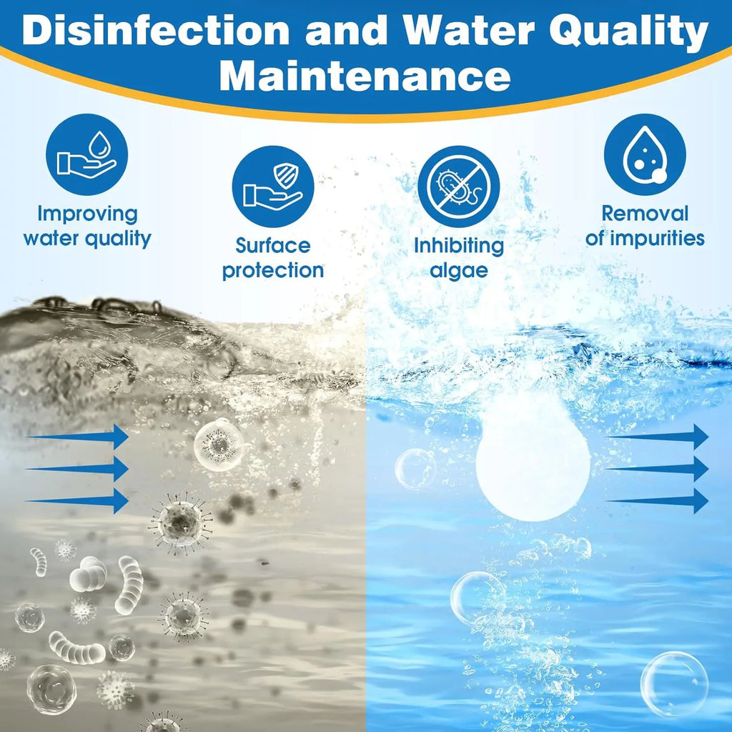 50LB 3Inch Chlorine Tablets For Swimming Pools, Swimming Pool Water Purifier Dose Tablet Chlorine, Stabilized Chlorine Tablets