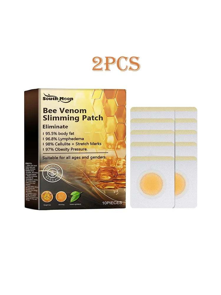 South Moon 10pcs Bee Venom Body Shaping Patch Belly Slimming Weight Loss Detox Abdominal Relieve Stress Muscle Tighten Patches