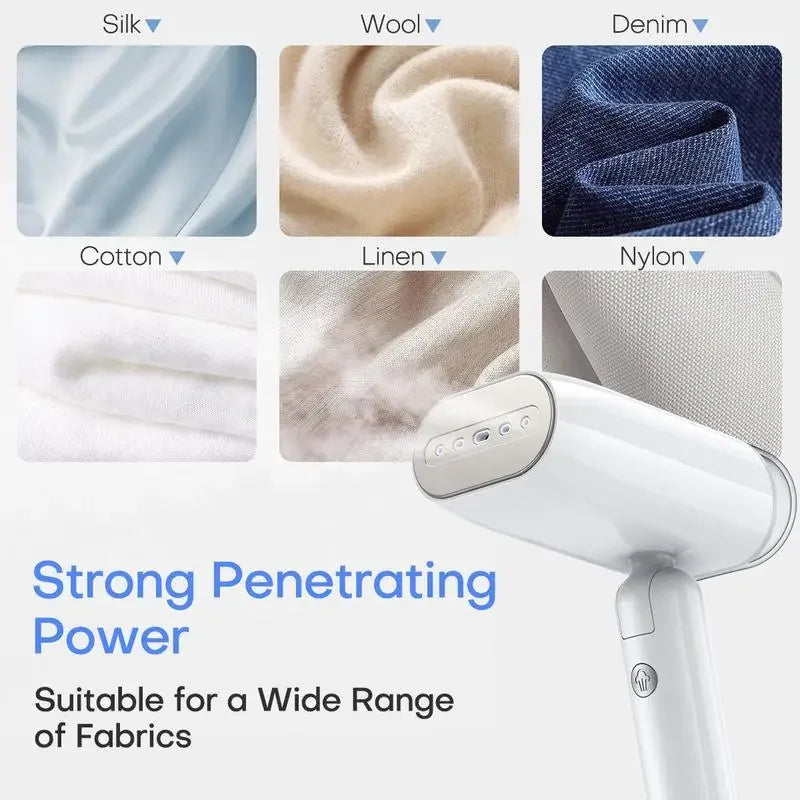 Professional Clothes Steamer, Handheld Wrinkle Remover for Travel & Home, Foldable & Quick Steam, Effortless Garment Care in Min