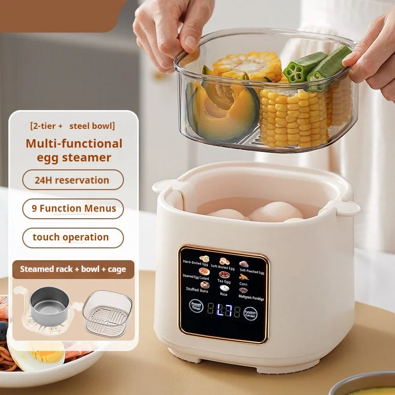 Egg Boiler, 2-layer 9 Functions 24-hour Timer