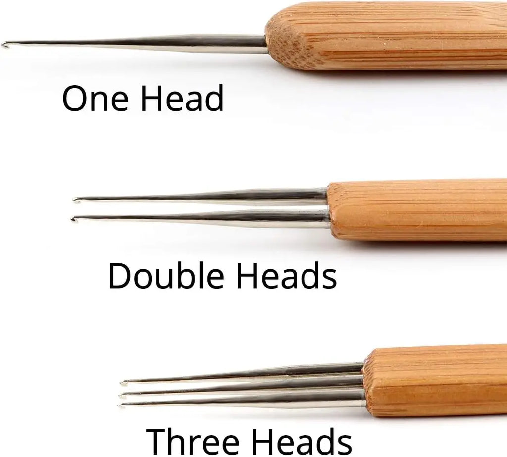 3pcs/Set 0.75mm Dreadlock Crochet Hook for Hair  Dreadlock Needle Tool for Braid Bamboo
