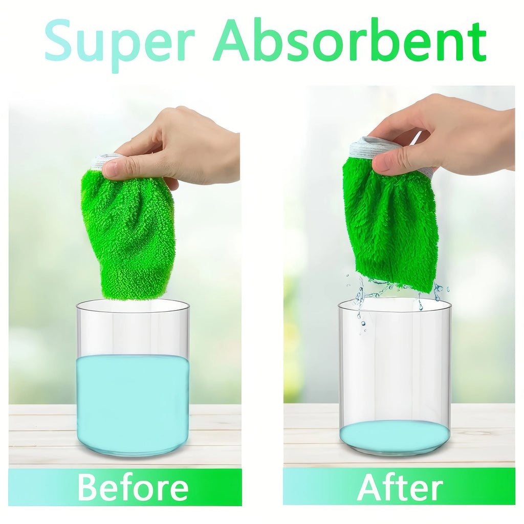 4 Green/white/gray Mop Cloths, Anti Mold and Easy To Clean, Highly Absorbent, Essential for Home Cleaning