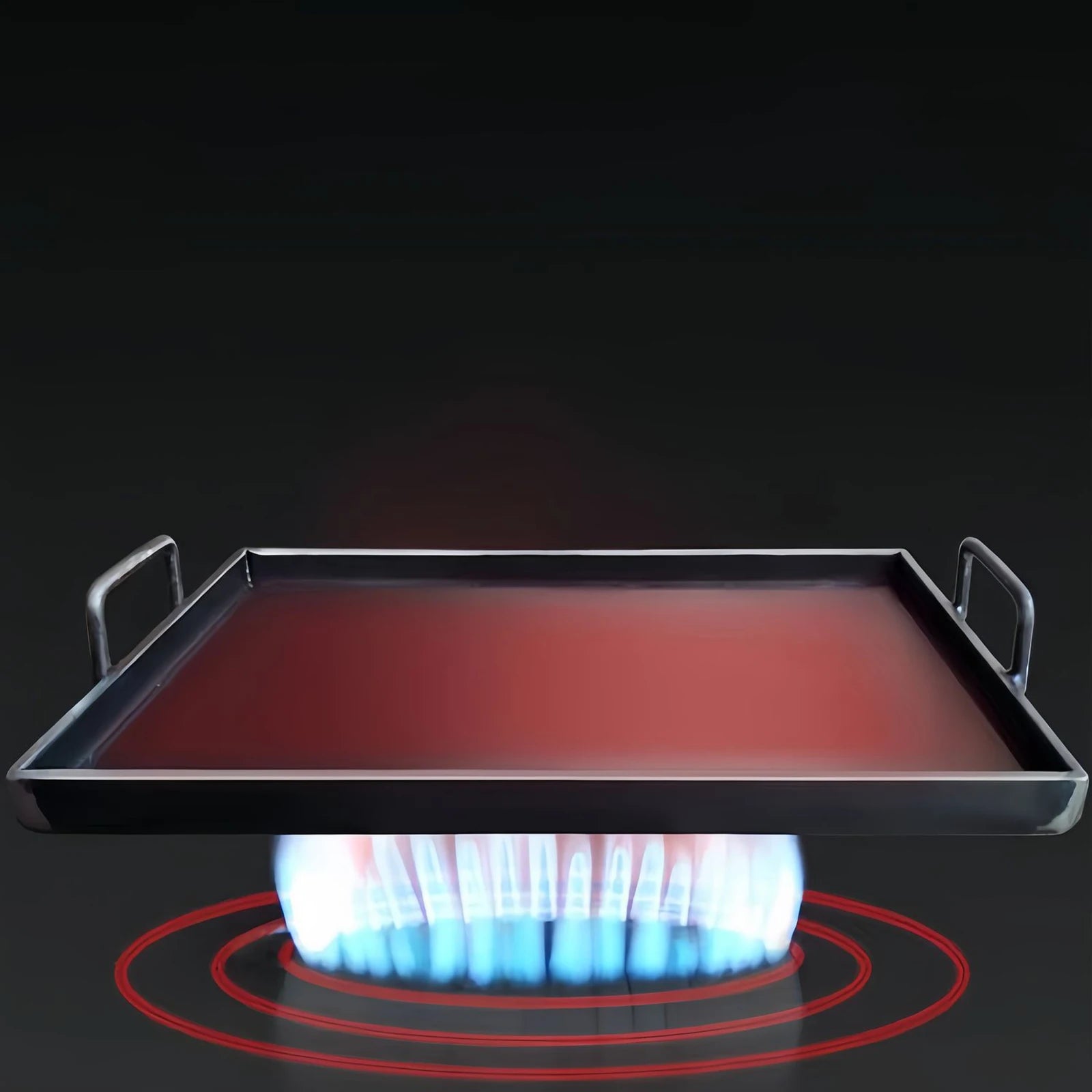 BBQ Griddle Cookware Easy to Clean Portable Flat Top Grill Plate Cooking Skillet Pan Cast Iron Cooking Griddle for Roasting