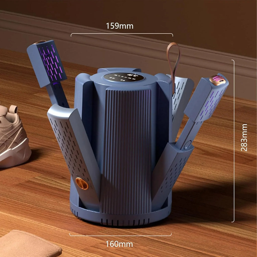 Electric Shoe and Boot Dryer with Timer 2 Speeds Foldable Portable Shoe Dryer Warmer Quick Dry Sneakers Boots Socks Hats Gloves