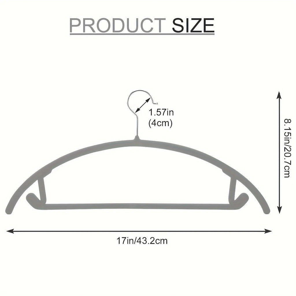 Velvet Heavy-Duty Hangers, Durable Suit Hooks, Space-Saving 360° Rotating Hangers for Coats, Shirts, Dresses, Pants, Ties