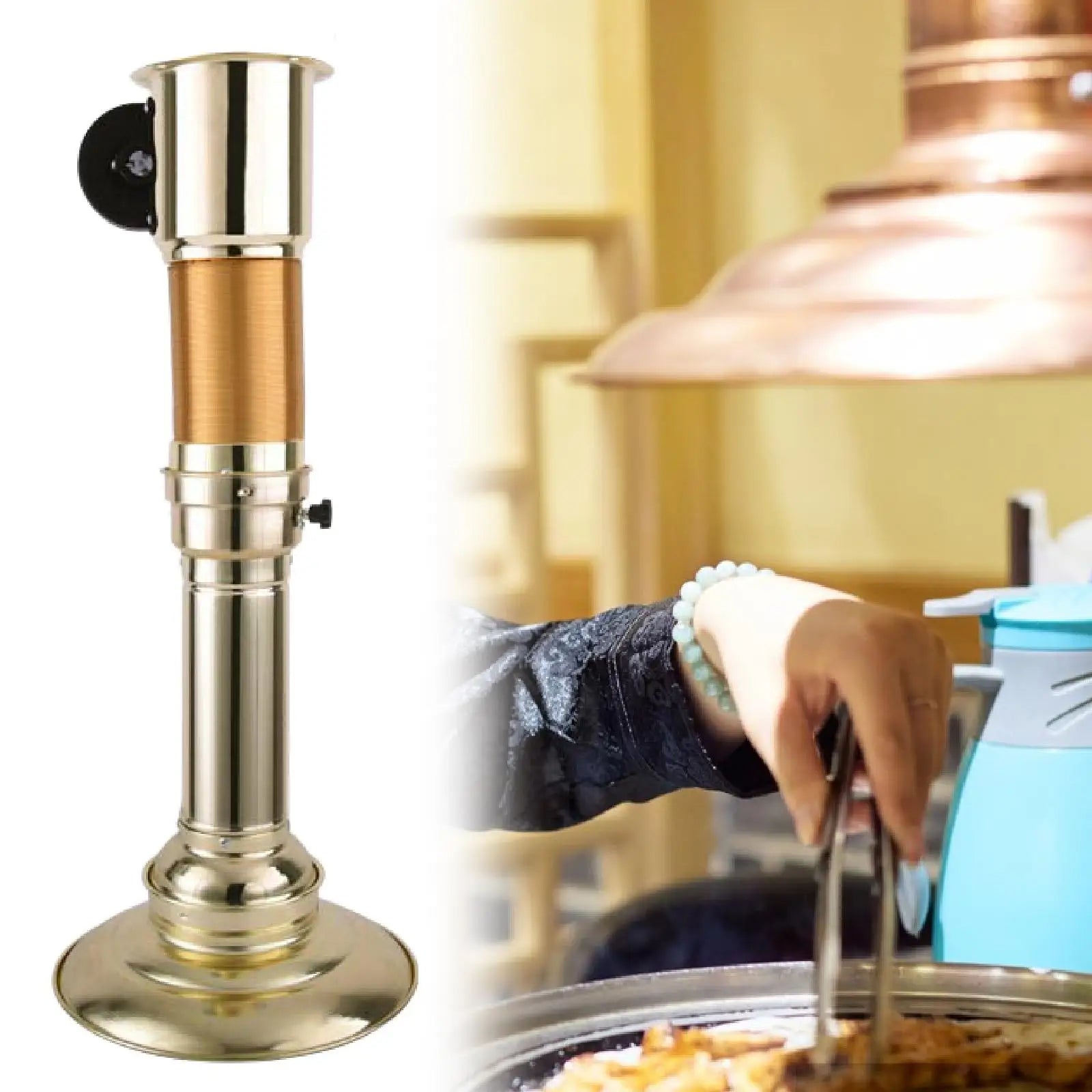 Extendable BBQ Exhaust Pipe Grill Smoke Pipe Stretching Upper Smoke Tube Exhaust Equipment Barbecue Fan Chimney for Commercial