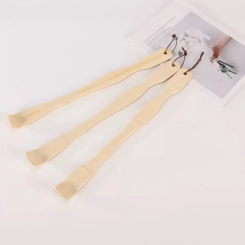 3-Pack 18.3-Inch Extended Bamboo Back Scratchers - Natural Material, Comfortable Massage Tool, Unique Gift Option