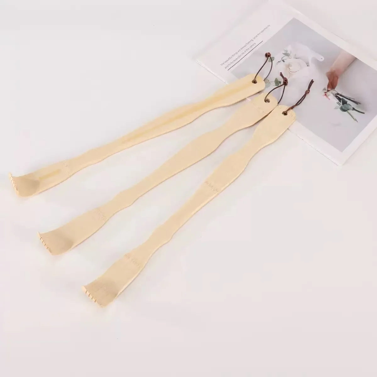 3-Pack 18.3-Inch Extended Bamboo Back Scratchers - Natural Material, Comfortable Massage Tool, Unique Gift Option