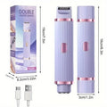 Electric Face Hair Remover for Women Double Head Trimming Tool Washable Body Shaver USB Rechargeable for Daily Use