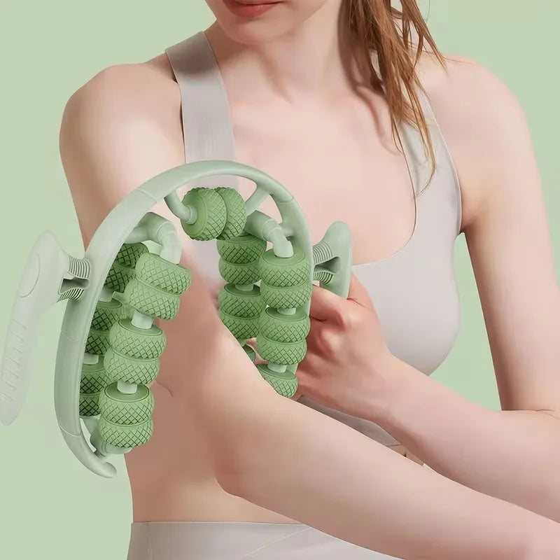 360-Degree Massage Roller for Legs Waist Arms Buttocks Muscle Relaxation Slimming Tool for Pain Relief and Fitness Yoga